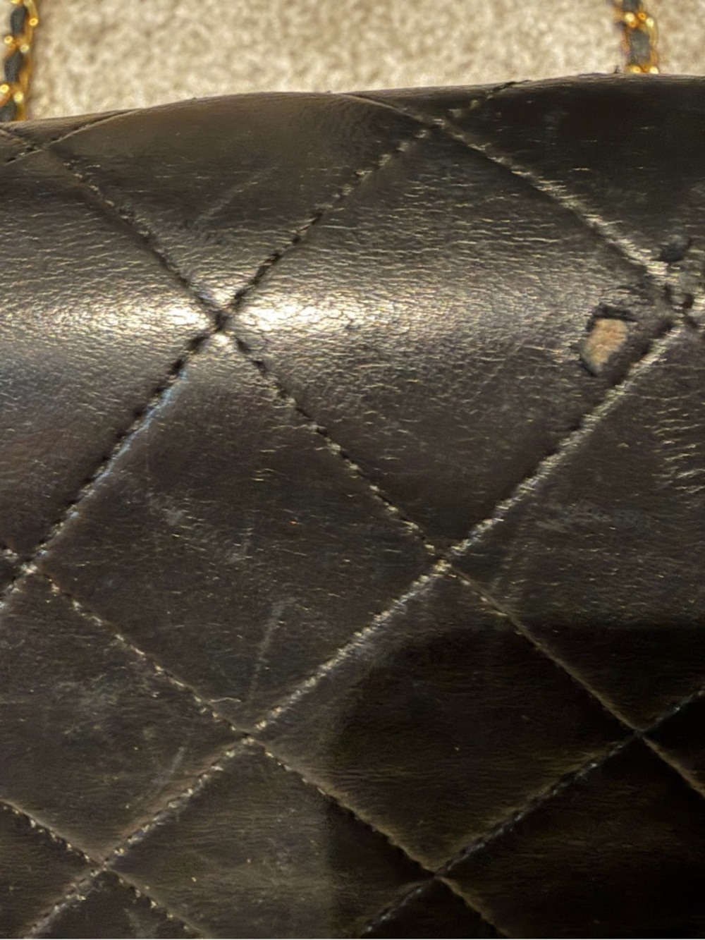 Vintage Chanel Quilted Black Leather bag - Picture 6 of 16